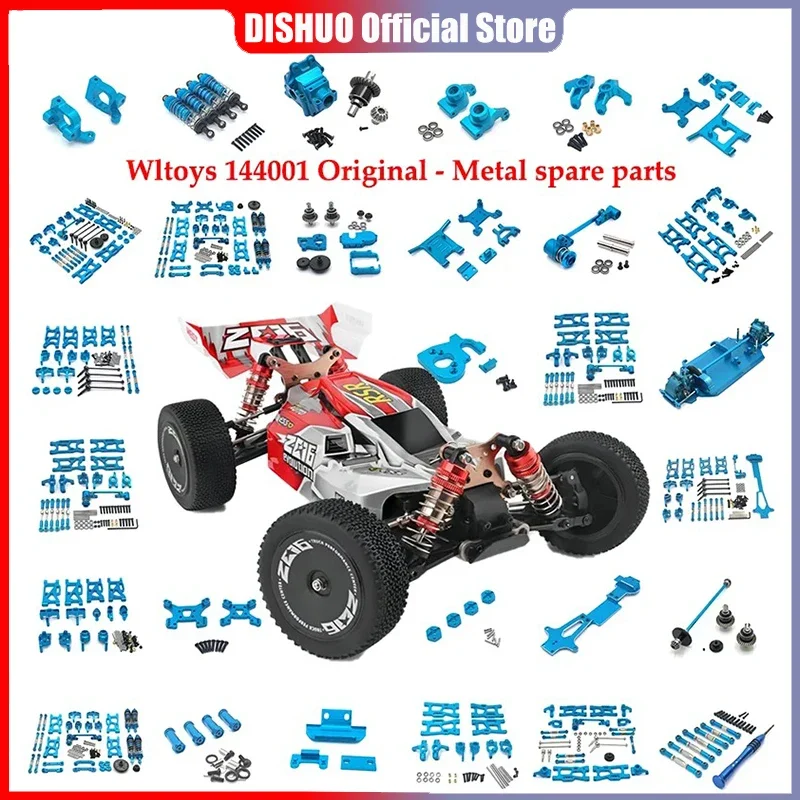 Wltoys 144001 144010 124007 124008 124016 124017 124019 metalowe zawieszenie wahacze kierownicy miska piasty zestaw dla części zamienne