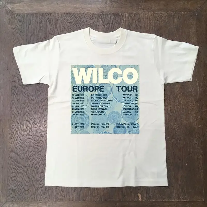 Wilco Band Belgium Germany Uk Spain Tour 2025 T Shirt Full Size