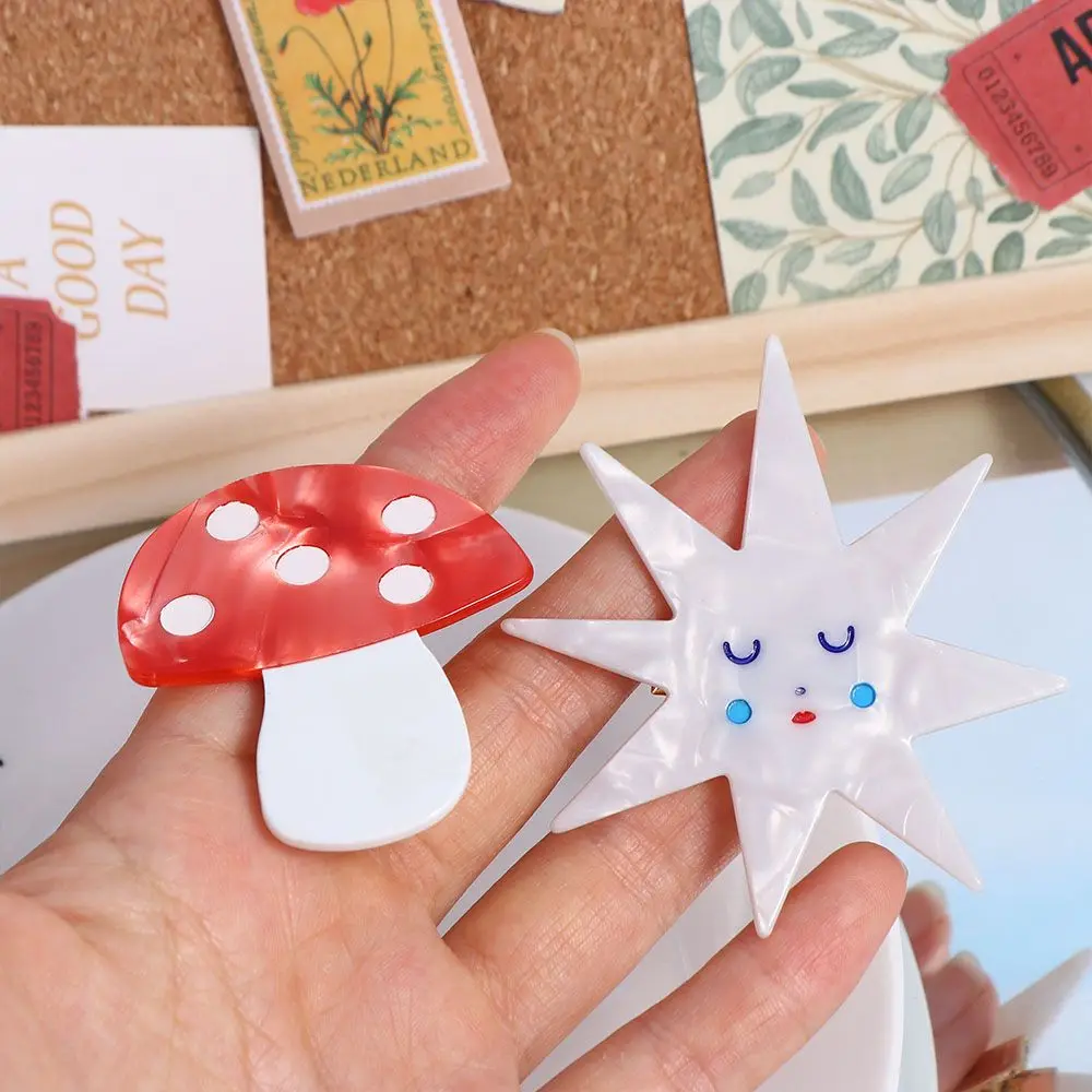 New Headwear Fairy Tale Hairpins Magic Ball Ins Hair Clips Acetate Hair Clips Women Hairpins Korean Duckbill Clips Mushroom