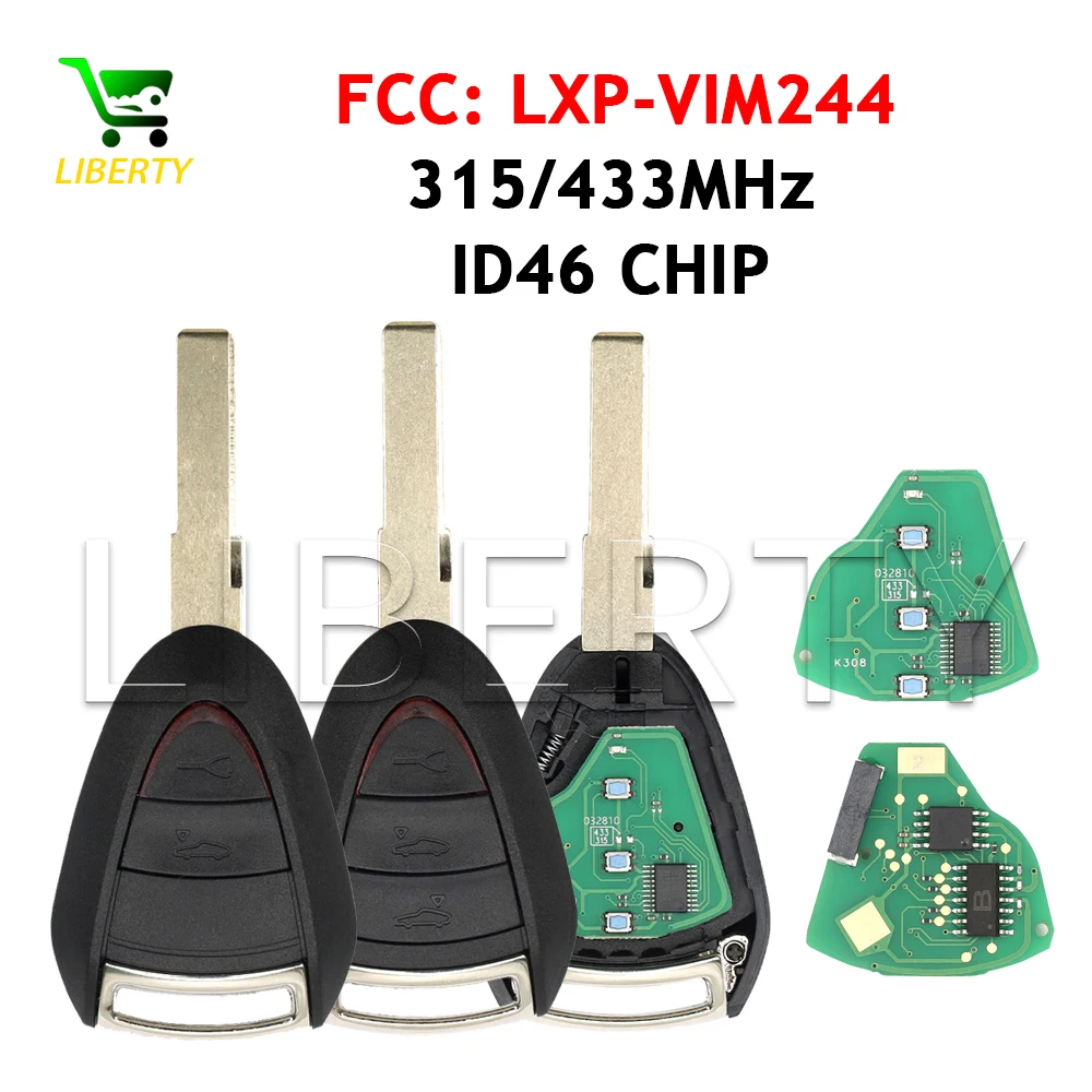 

Ly Remote Car Key Fob Locksmith For Porsche Cayman 911 997 987 996 Carrera Boxster S 2S 4S Turbo Targa 315/433MHz FCC:LXP-VIM244
