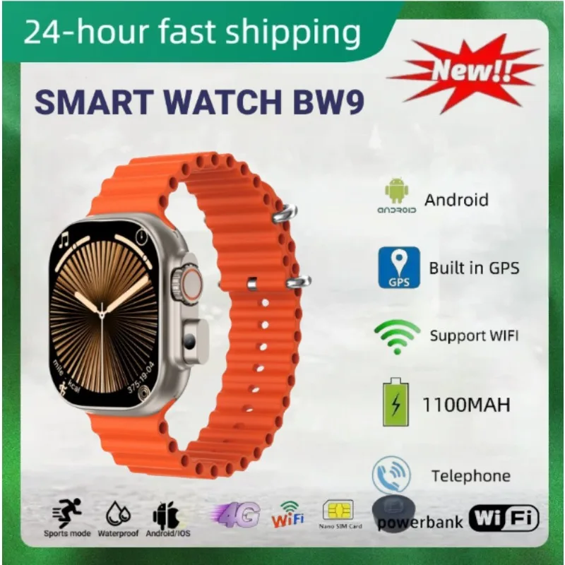 

Новинка 2023 года, умные часы BW9, сотовая SIM-карта, Bluetooth-вызовы, телескопическая камера, полное сетевое покрытие, запись подсчета шагов