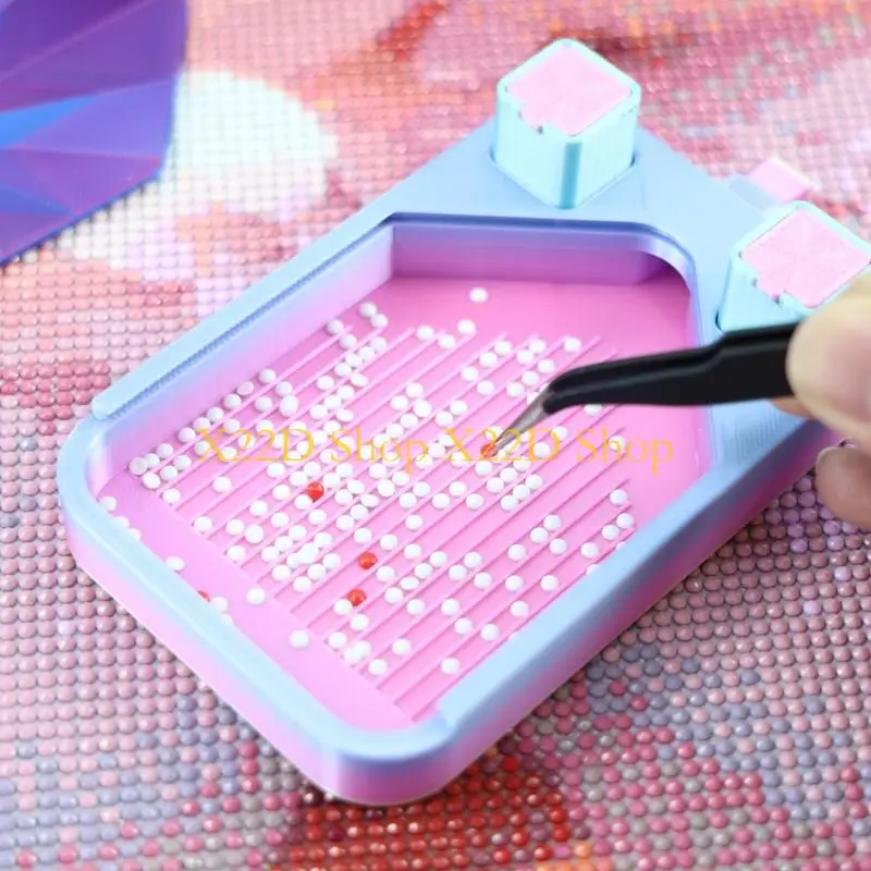 

X22D Space Saving Beads Painting Tool Tray Complete Removable Lid Integrated Bin Supplies Simple Use