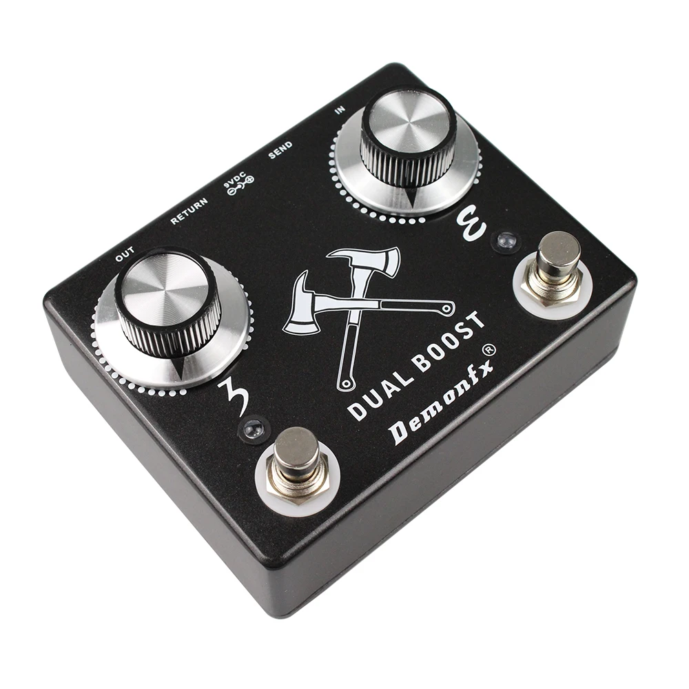 

Dual Booster for Guitar Effect Pedal, 3 Boost and E Boost in One Pedal with FX Lock, High Quality, New