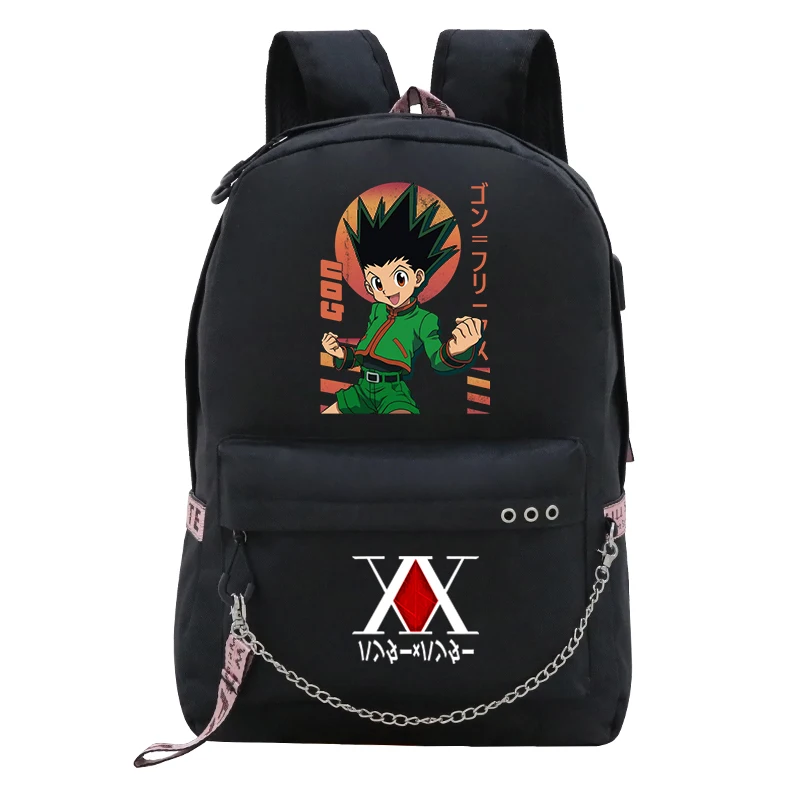 

GON FREECSS Student School Bags HUNTER×HUNTER Anime Laptop Backpack Harajuku Mochilas Para Mujer Trendy Boys Bagpack Rucksack