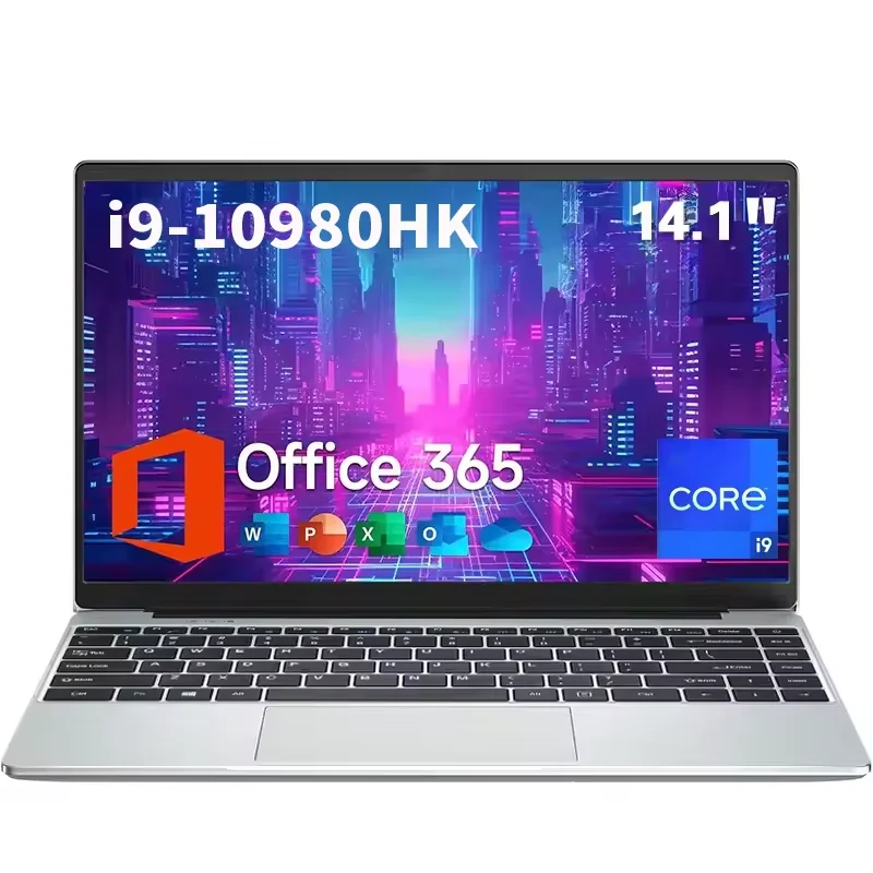 NIEUWE Core i9-10980HK laptop 16GB RAM 1/2TB SSD Draagbare laptops 14,1-inch Windows 11 Pro Notebook computer Kantoor Gaming