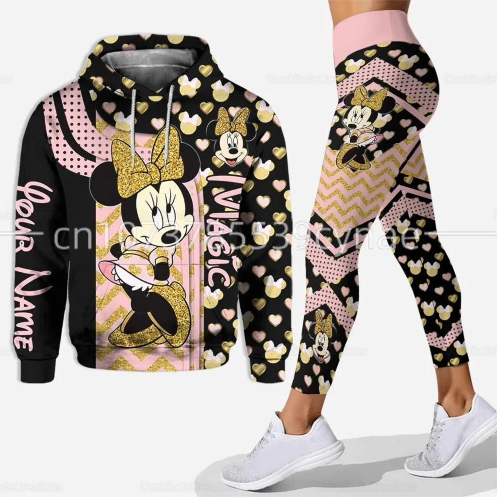 

Hoodie wanita, Hoodie Disney Minnie 3D, Set Hoodie wanita, celana Yoga Mickey, celana olahraga wanita, Hoodie Yoga Disney, Leggi