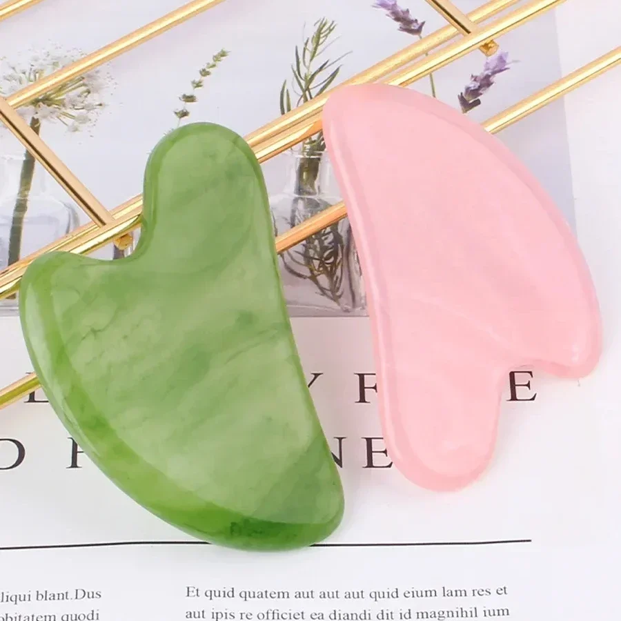 괄사 Resin Gua Sha Massage Board for Face Rose Pink Guasha Plate Jade Face Massager Scrapers Tools for Face Neck Back Body