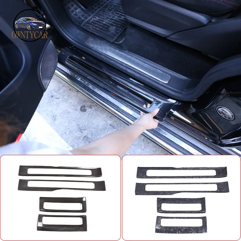 

For Mercedes Benz G Class W463 G500 2019-2022 Real Carbon Fiber Door Sill Guard Pedal Cover Trim Car Accessories