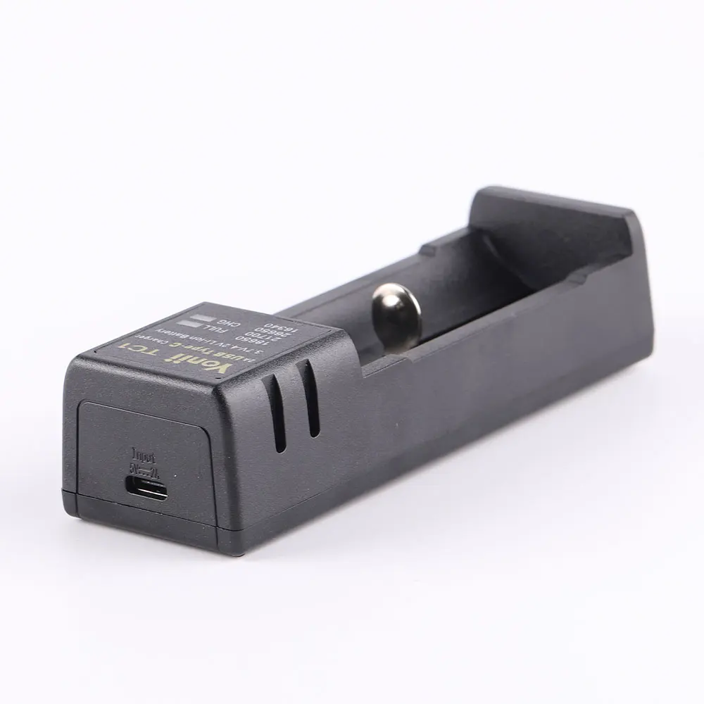 Yonii TC1 Charger 2A Type-C Suitable for 18650 26650 21700  26700  25500 22700  20700 22650 22500 18700 Rechargeable Battery