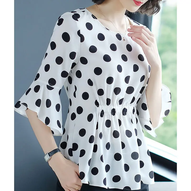 O-neck Short Sleeve Tops for Women, Loose Shirts for Office Lady, Casual and Simplicity, All-match Clothes, Summer Fashion