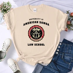 University Of American Samoa Law School T Shirt Fashion Loose T-Shirts Breathable Casual Short Sleeve Hot Sale Women Tee Clothes