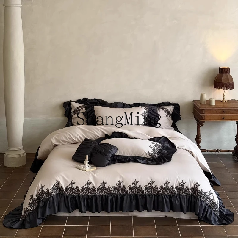 

FG Premium Sense Four-piece Set Class A Maternal and Infant Grade Cotton Pure Cotton Sheet Lace