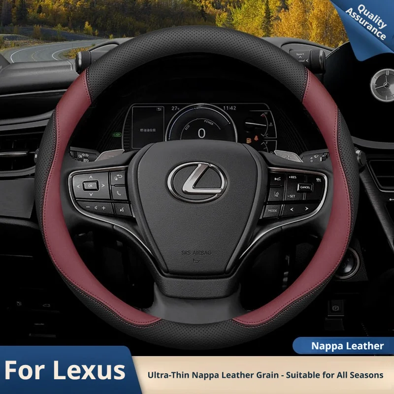 two-tone Leather Steering Wheel Cover Anti-Slip For Lexus IS ES RX NX GX ES300h ES350h RX RX350 RX500h NX350h NX450 Accessories
