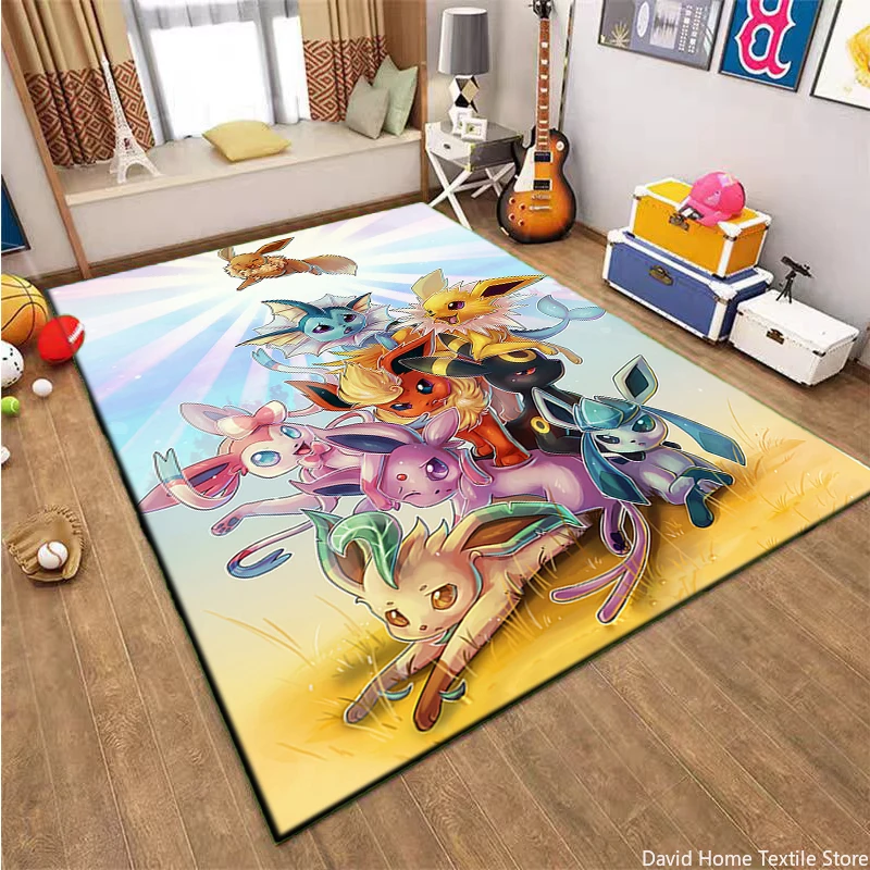 Pokémon Printed Area Carpet for children Living Room  Bedroom Picnic Camp Kitchen Mat Crawling Carpet Decoration Non-slip Rug