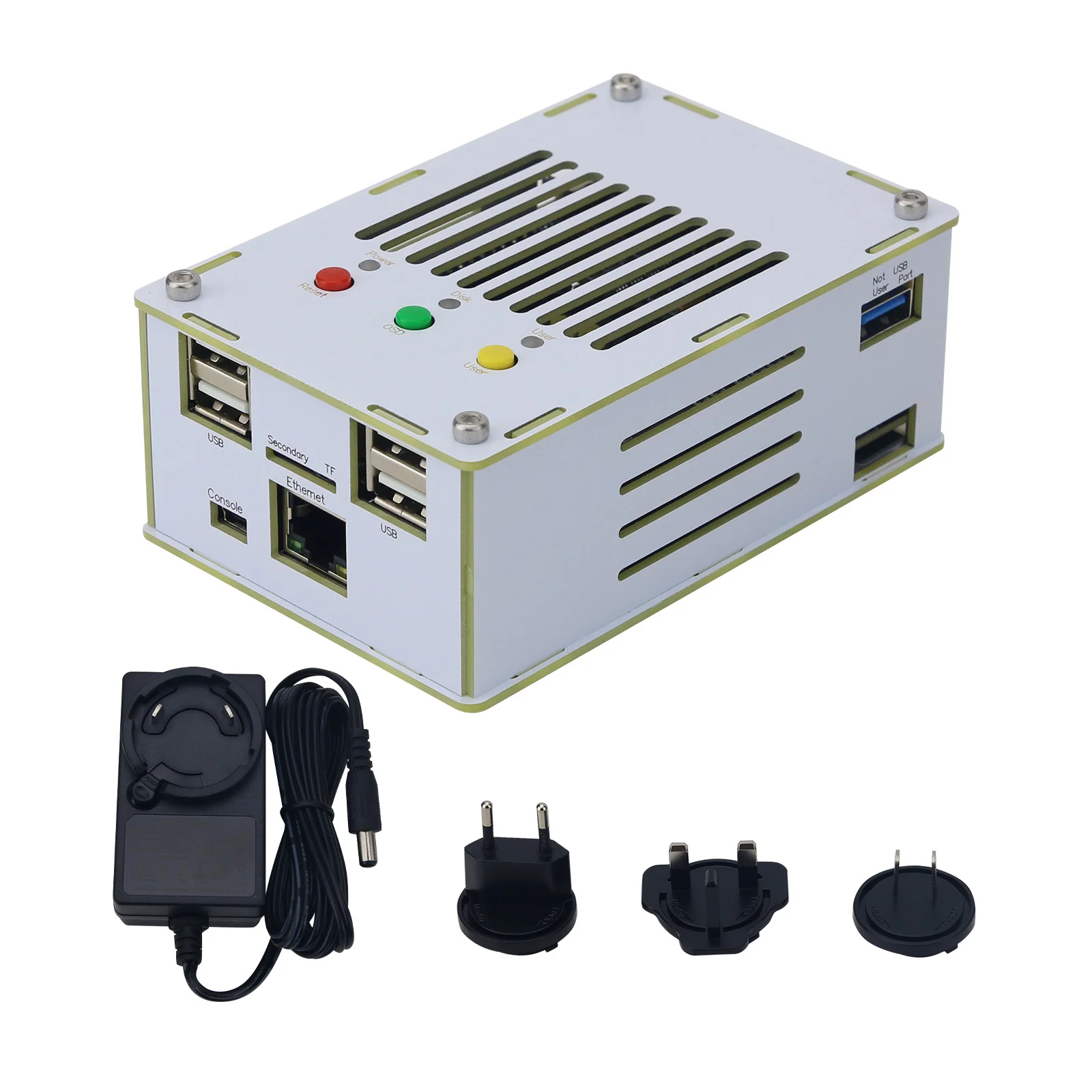 【HOT】Mini OSMiSTer Game Console Cyclone V SoC FPGA Development Board (White Case) with 32GB TF Card