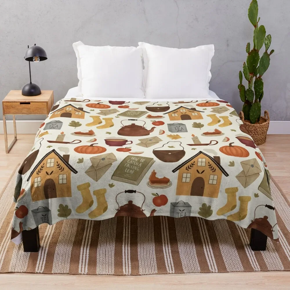 Autumn Cottage Days Throw Blanket warm winter For Decorative Sofa Blankets