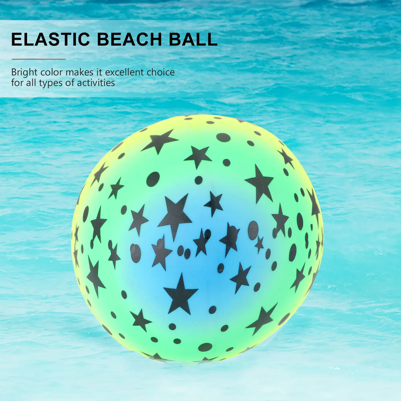 

5 Pcs Beach Ball Gradient Bounce for Elastic Thicken Flaping Kickball