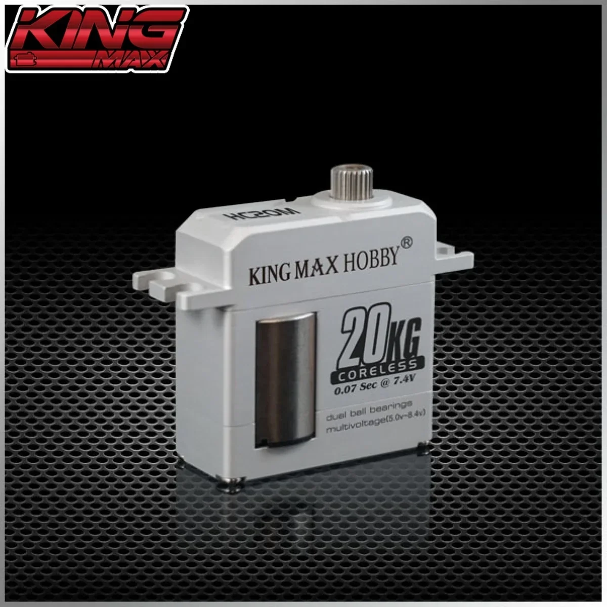 Kingmax HC20M 20KG 54g Mini Servo Digital sin núcleo de alto rendimiento con engranajes de Metal de casco de aluminio CNC