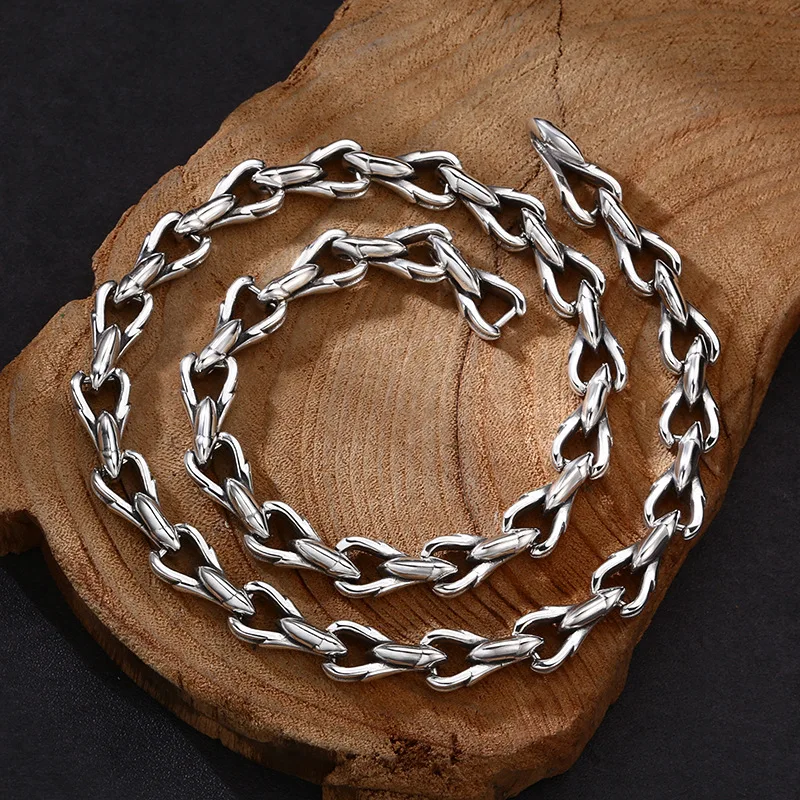 S925 sterling silver necklace domineering seiko casual bloody mary patchwork necklace men and women trendystylish jewelry