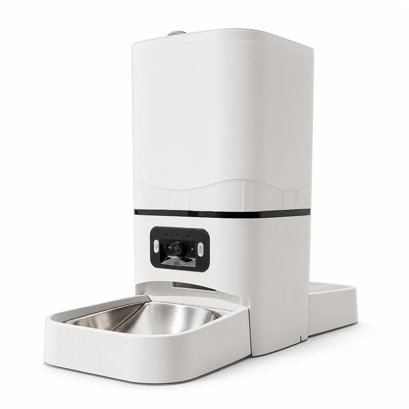 6L Dual-Bowl Pet Feeder with Balanced Dispensing, Dual Cameras and APP Remote Control for Video Version