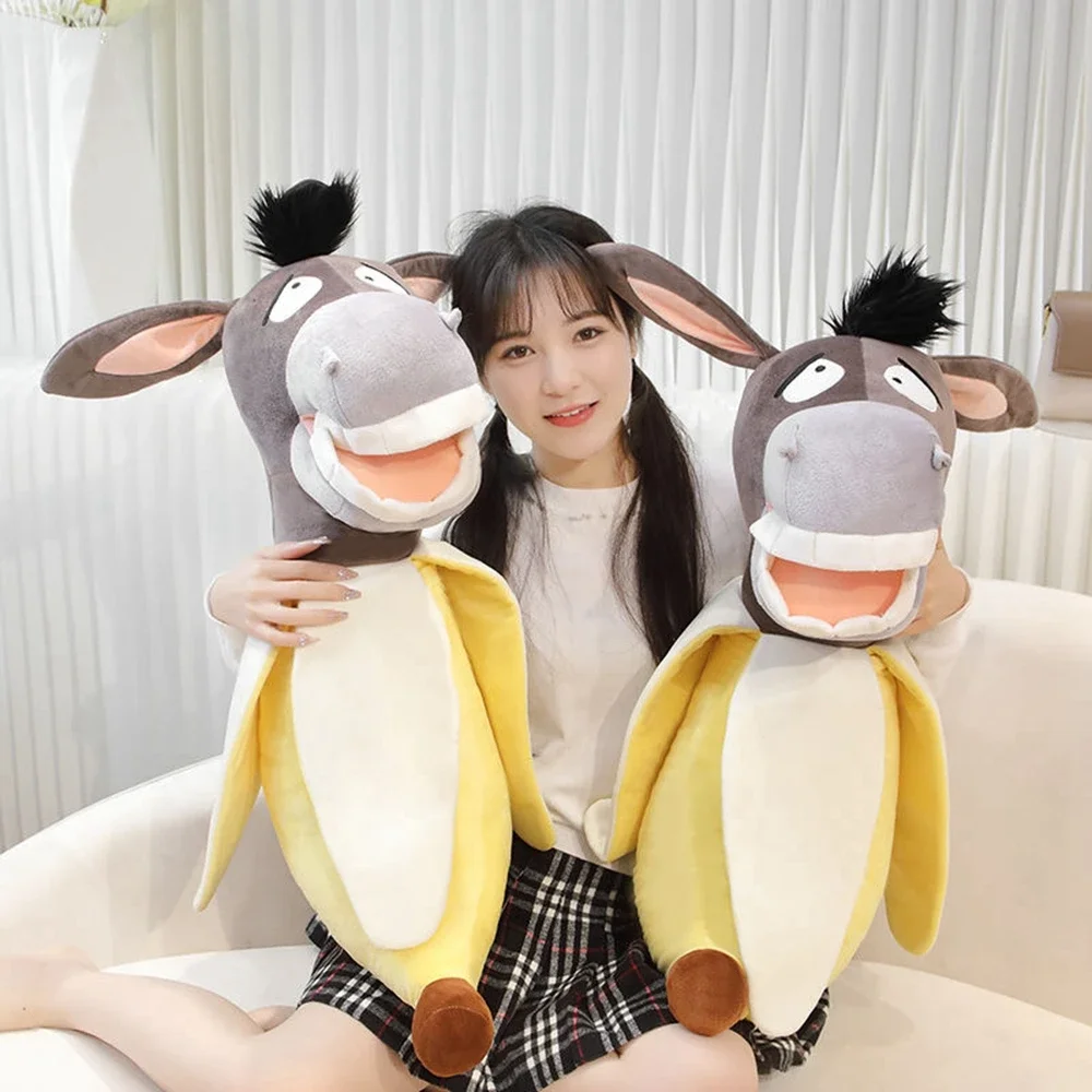 

50cm Personality Banana Donkey Doll Creative Funny Plush Toy Throw Pillow Soft And Comfortable To Send Friends Birthday Presents