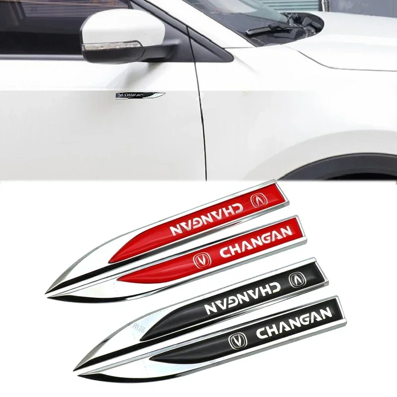 2PCS Metal Car Fender Side Stickers for Changan Emblem Cs75 Cs35 Raeton Honor Star Ling Yue Cx20 Cv1 Cs1 V7 V3 V5 EADO