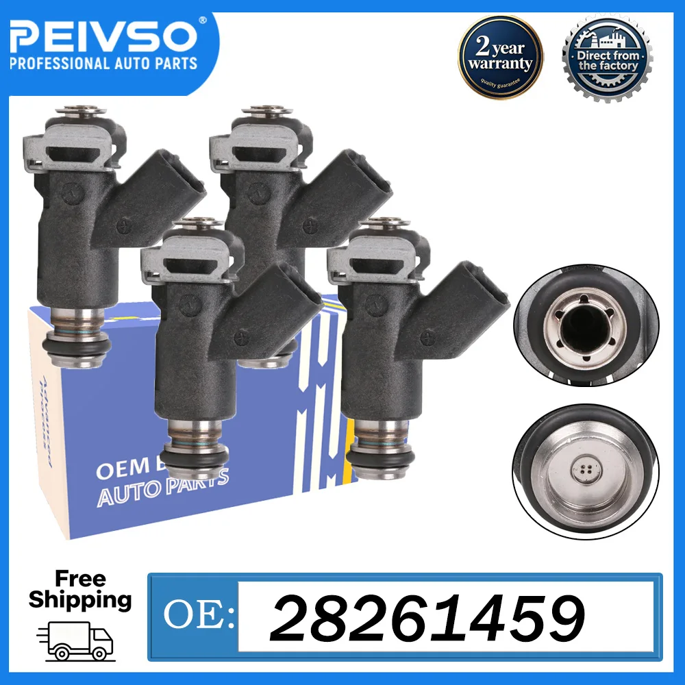 PEIVSO 4PCS Fuel Injector High-Quality 28261459 For Nissan Paladin 1.6 2.2 28261459