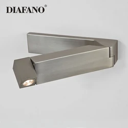 Indoor LED Wall Light Hotel Room Folding Bedside Reading Lamp 3W LED Angle Adjustable Wall Sconce Corridor Bedroom Wall Lights