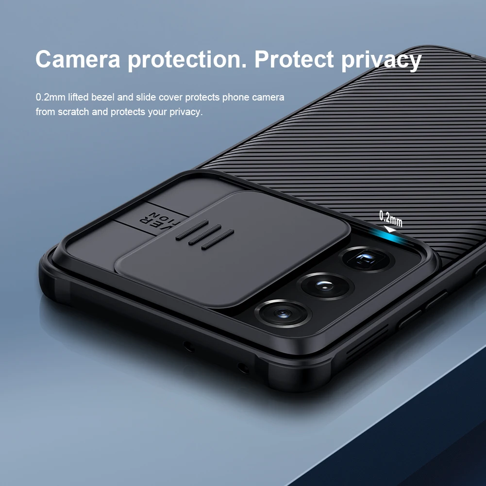 Funda Nillkin CamShield Pro para Samsung Galaxy S21 Ultra / S21 Plus / S21 FE con cubierta deslizante para la lente de la cámara y protección para el teléfono.