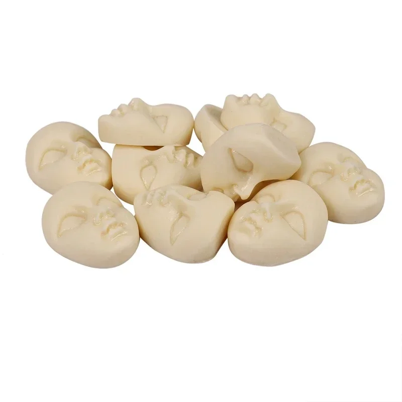 

60Pcs Mini Masks Resin Mask Flatback Cabochon Beige Girl Face Flatback Scrapbooking DIY Hair Bow Center Crafts Making