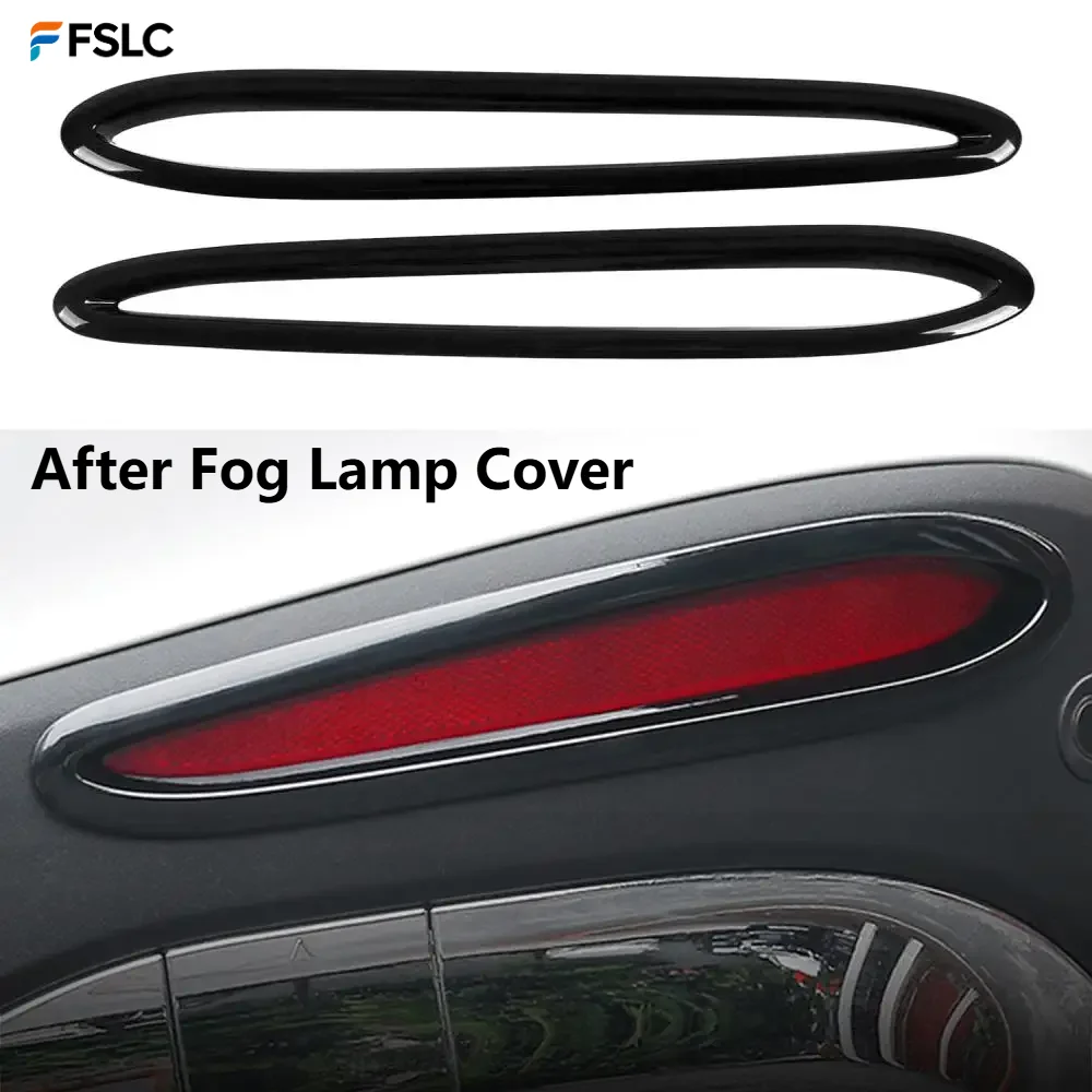 

⭐Genuine⭐ Carbon Fiber 2PCS ABS Plastic Rear Fog Light Lamp Decor Cover Trim For Mercedes Benz GLC X254 C254 2022-2024