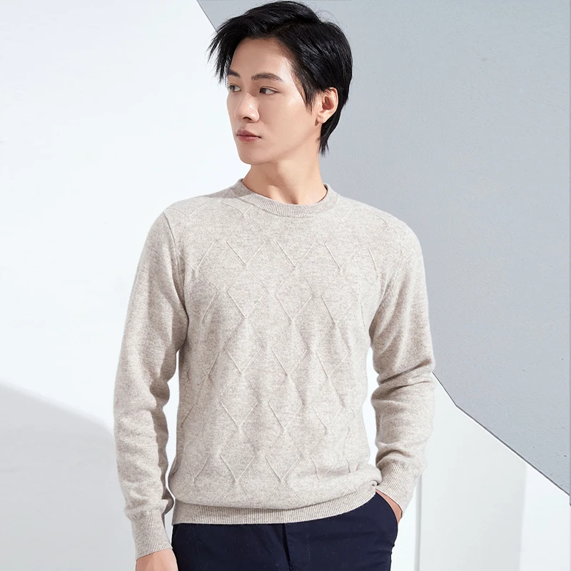 

Men Cashmere Sweater Autumn Winter Soft Warm Jersey Wool Jumper Pull Homme Hiver Pullover Round Neck Knitted Sweaters