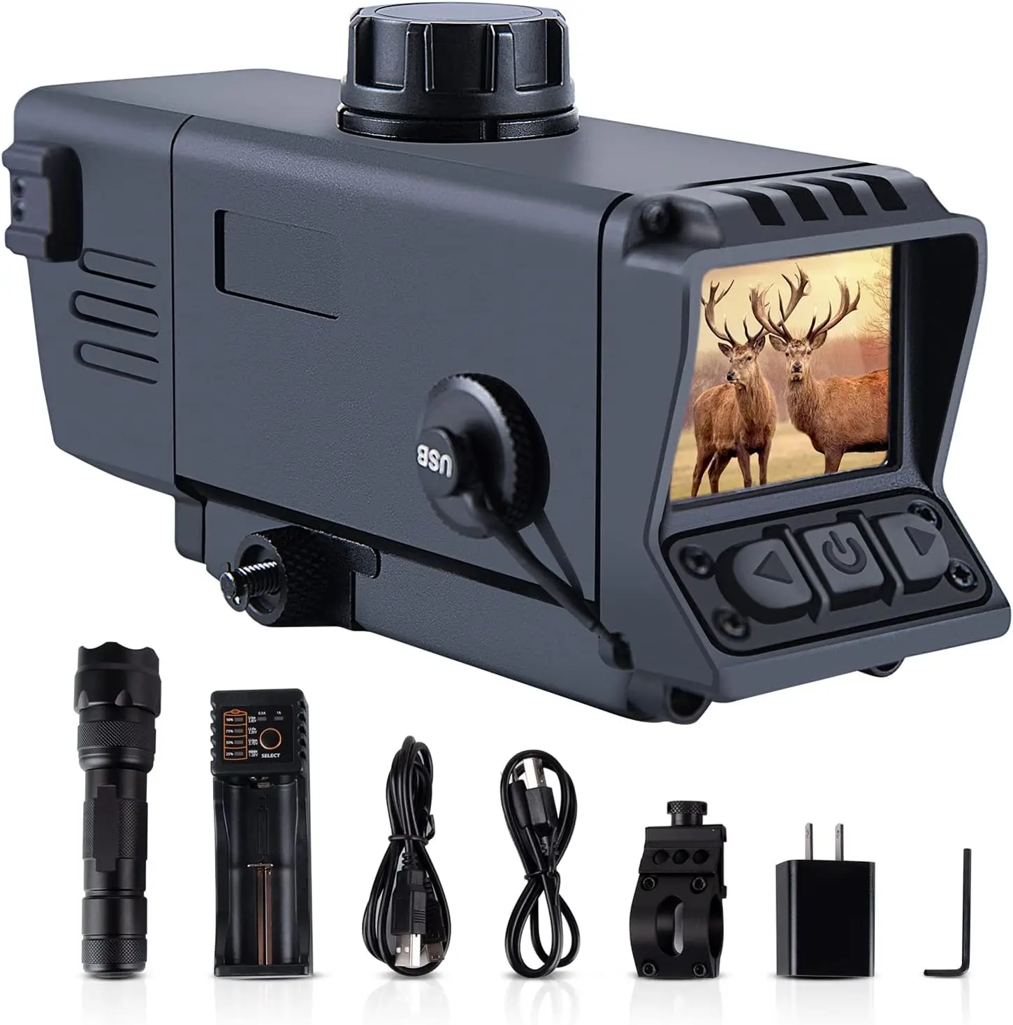 Night Vision Rifle Scope, Recording, and Range Finder, Infrared Tactical