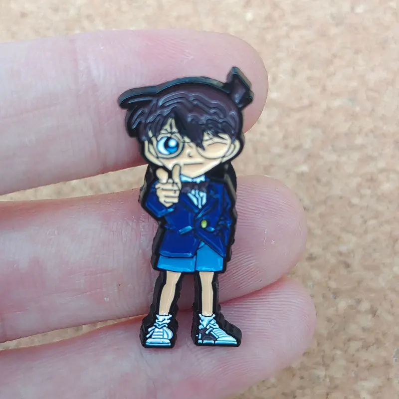 Detective Conan Anime Brooch For Backpacks Enamel Pin Metal Brooch Pin For Women Badges Pin Brooches Jewelry Accessories