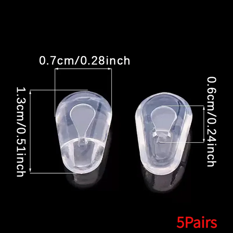 5Pairs Eyeglasses Push In Silicone Air Chamber Nose Pad Super Soft Silicone Nose Pads For Optical Eyewear‘