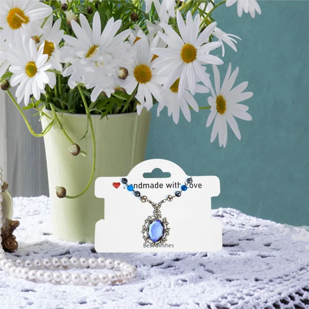 50 قطعة مصنوعة يدويًا مع بطاقات عرض سوار الحب علامات مجوهرات لربطات الشعر وقلادة السوار بيع تغليف الأعمال الصغيرة #6