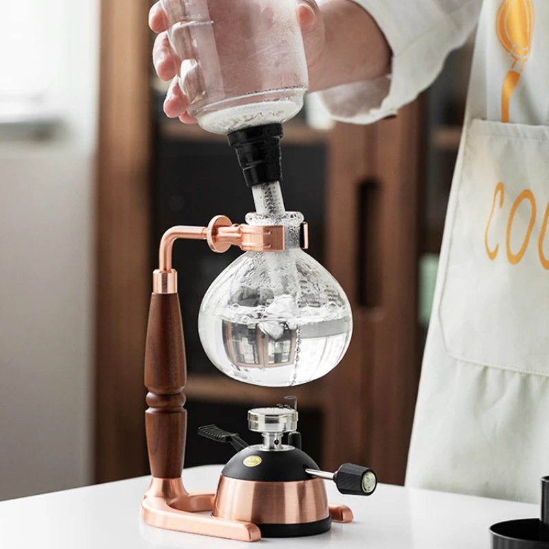 

Siphon coffee pot set, household siphon pot, gas stove, heated glass coffee machine, manual coffee making equipment