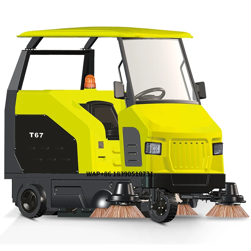 معدات تنظيف مكنسة القيادة عالية الطاقة، آلة صفق الشوارع الأوتوماتيكية الصناعية ذات السعة الكبيرة