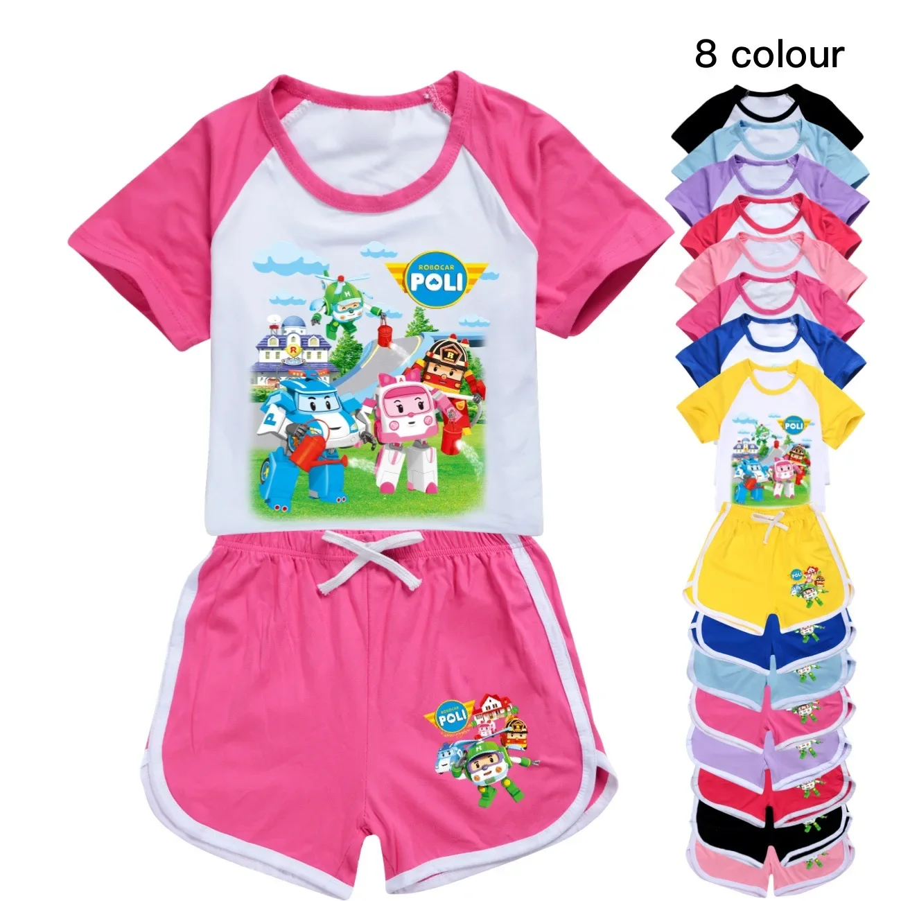 

Fashion clothes Baby Kids Sport Clothing for Boys Girls Poli Clothes Sets Tops+pants sets Children Clothes 2-15Y Pyjamas 3241