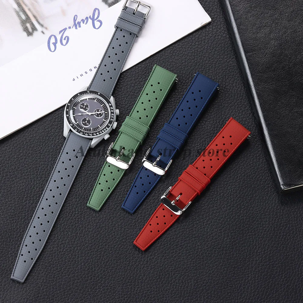الإفراج السريع الاستوائية سيليكون حزام الساعات 18 مللي متر 20 مللي متر 22 مللي متر ل Seiko ل الأحفوري ل أوريس المطاط المعصم الفرقة الرجال سوار استبدال