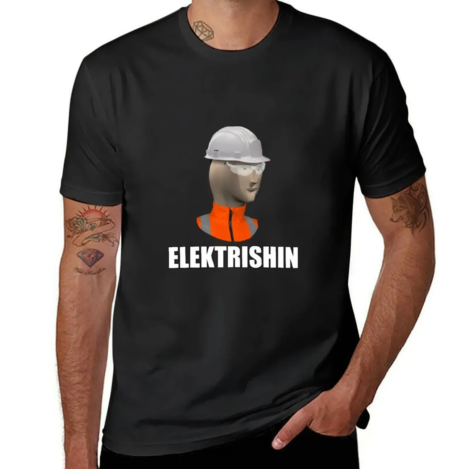 Father's Day Mannequin Meme - Electrician T-Shirt anime clothes tops anime plus sizes mens graphic t-shirts hip hop