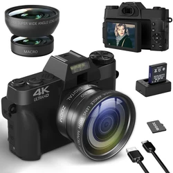 56MP Digital Photography Camera 4K WIFI Web Camcorder Vintage Vlog Video Recorder YouTube 16X Digital Zoom Camera 3