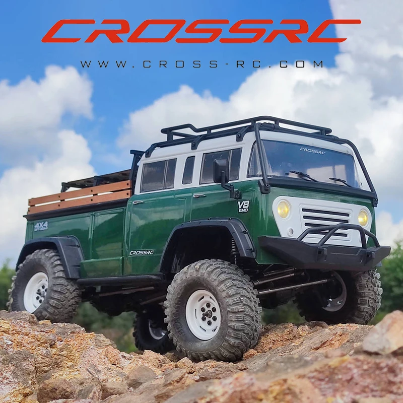CROSSRC EMO JT4 RTR Symulacyjny Samochód Terenowy do Wspinaczki, Zdalnie Sterowany Elektryczny Model Samochodu, Napęd na Cztery Koła, Samochód RC z Dyferencjałem