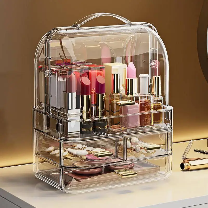 Desktop Makeup Cosmetic Storage Box Drawer Style Skincare Product Organizer Vanity Desk Lipstick Storage Container