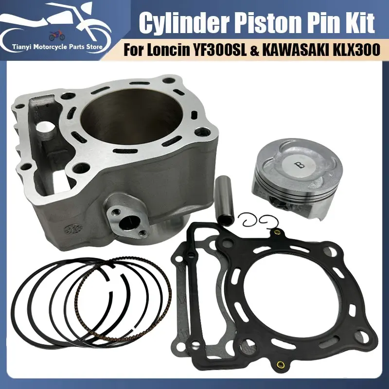 

78mm Motorcycle Cylinder Piston Kit For LONCIN CR6 VOGE300R YF300SL KAWASAKI KLX300 KLX300R 1996-2007 Engine Parts Replacement