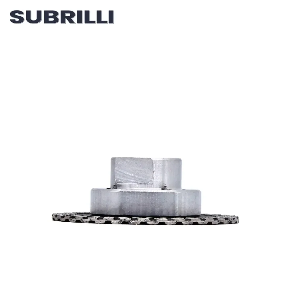 Subrilli diâmetro 60mm seco e molhado prensado a quente mini turbo diamante escultura disco lâmina de serra de corte com conexão m14 flange