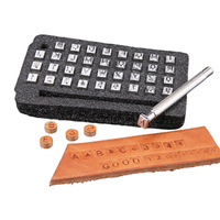 Professionals Leather Digital Printing Punch Tools 36Pcs Letter Number Leather Stamps Set Hand Engraving Tool Kit For Beginners
