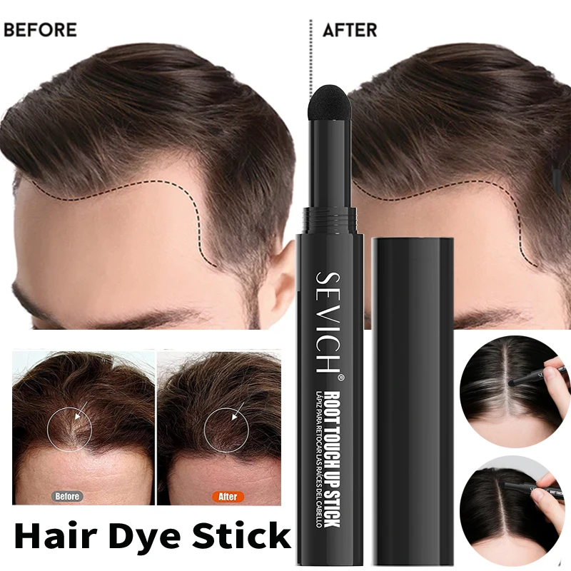 

Instant Covering Hair Dye Stick Black Brown Waterproof Hair Color Pen For Men & Women Cover Up White Hair Hair Colour Dye 2g