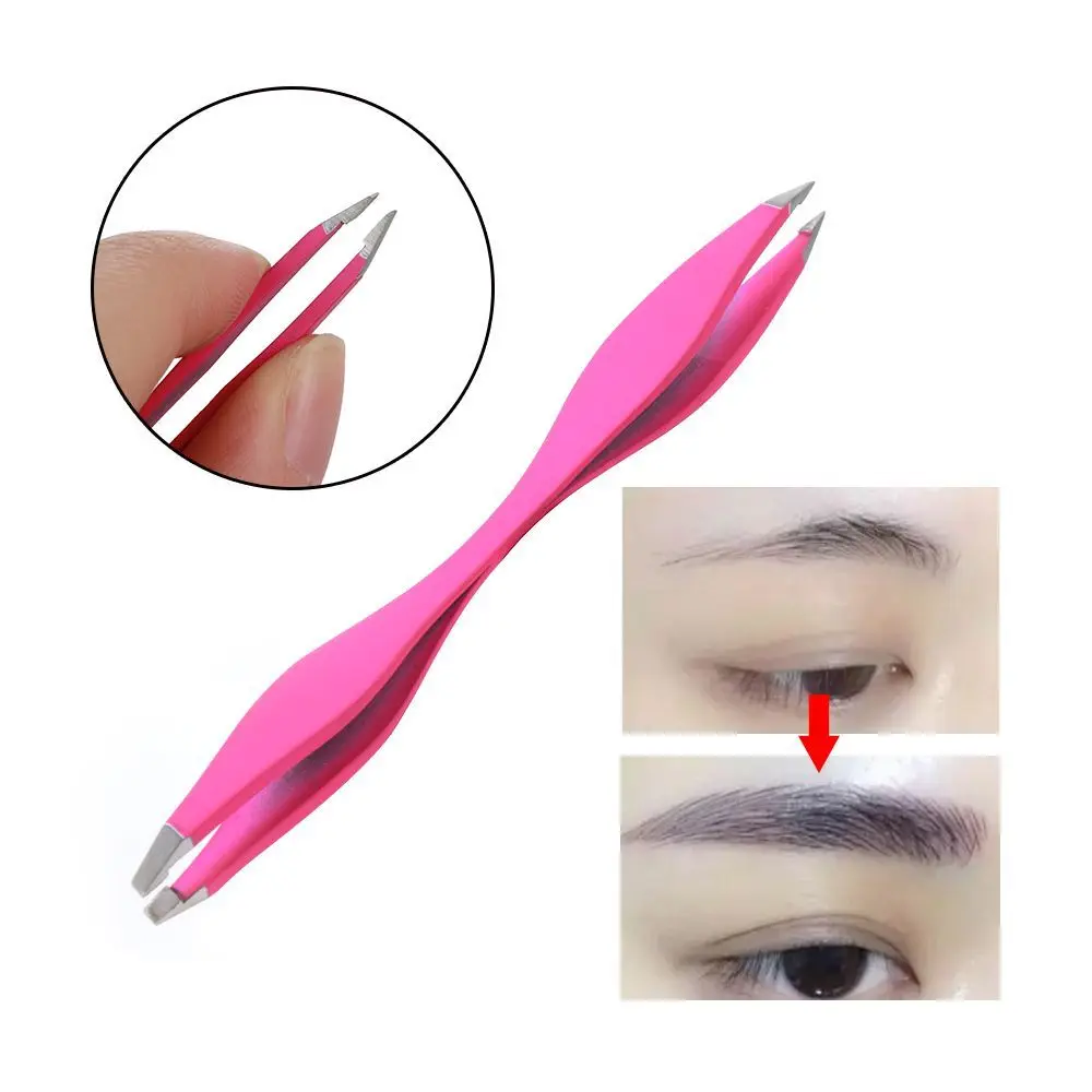 Vrouwen Voor Maquiagem Schoonheid Wimper Extension Pincet Threading Pincet Pincet Dubbele Uiteinden Wenkbrauw Pincet Makeup Tools