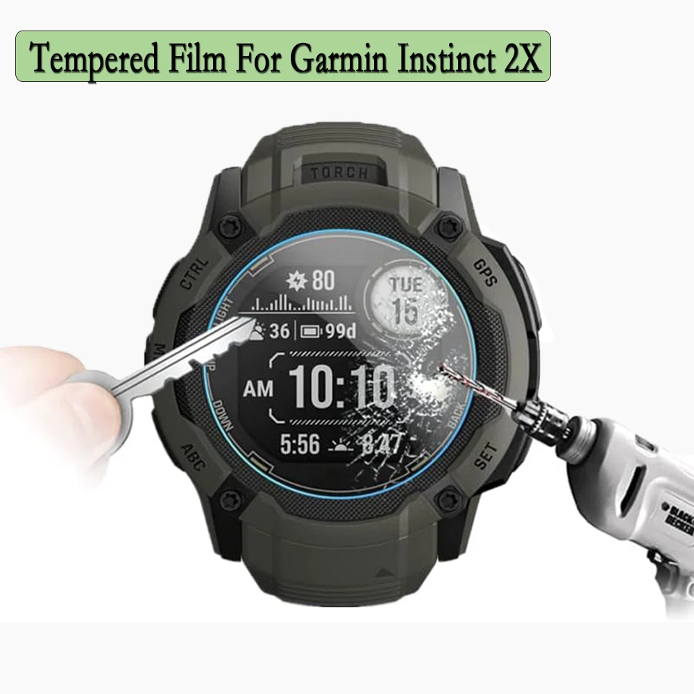 2/4pcs Hard Film For Garmin Instinct 2X Watch Screen Protectors Glass Tempered Film Bracelet Accessories For Garmin Watches